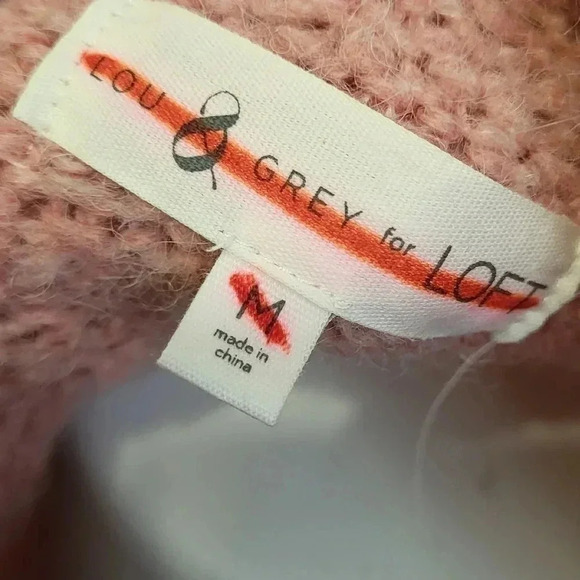 Lou & Grey For LOFT Plushfuzz Wool/Alpaca Blend Colorblock Turtleneck Sweater(M) - Picture 7 of 8